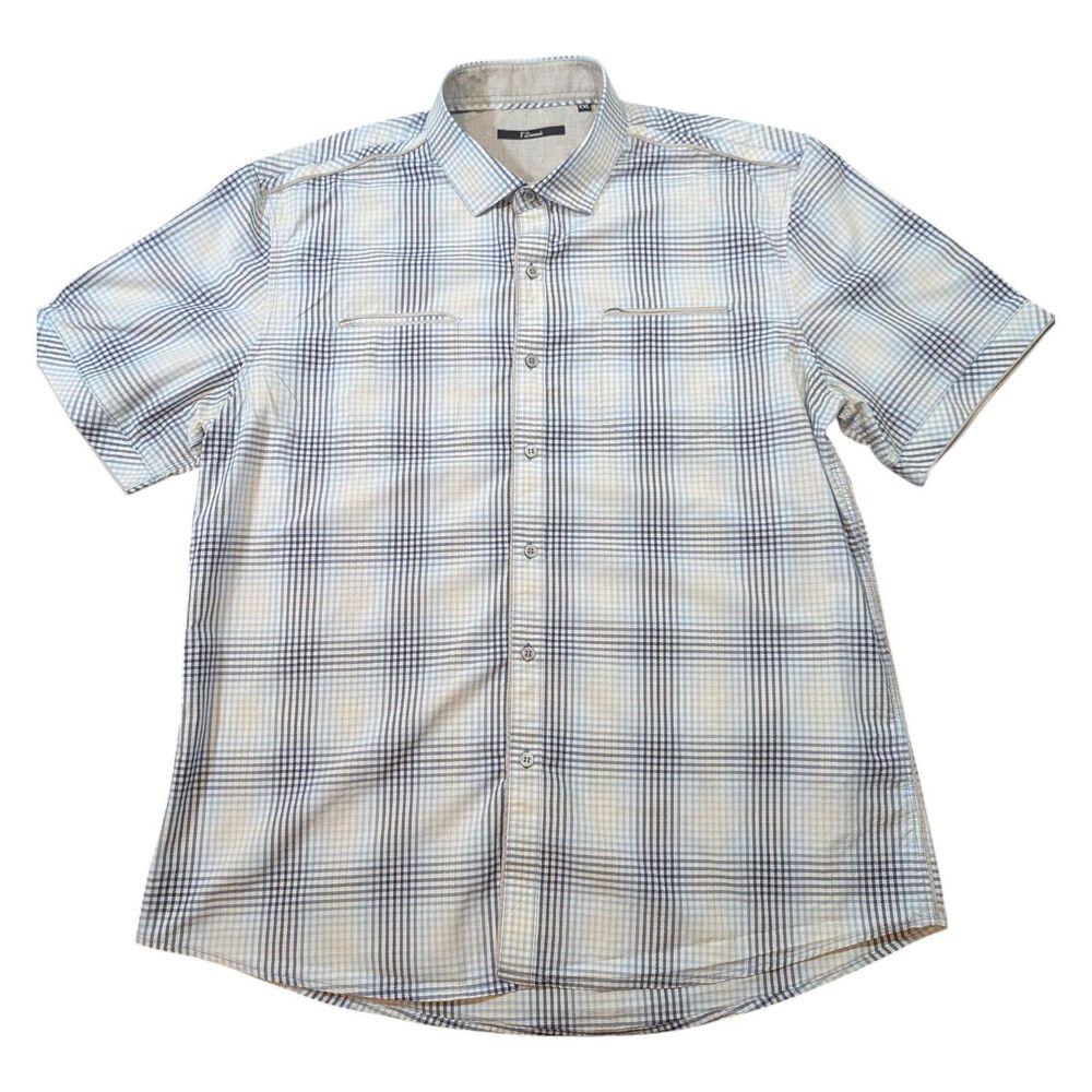 7 Diamonds mens shirt xxl Plaid Short Sleeve Button Up Nordstrom